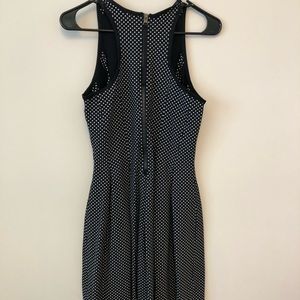 Lululemon Black and White Polkadot Zip Dress